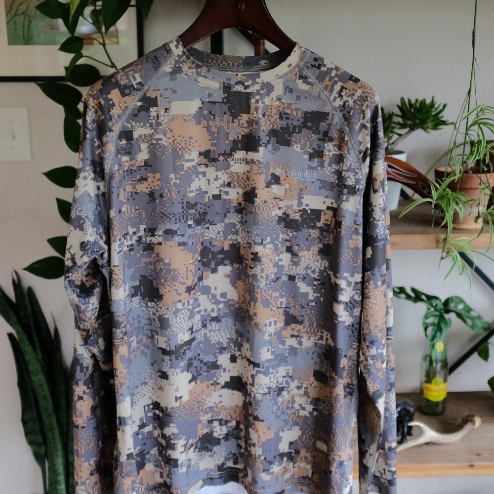 Columbia PFG Fishing Shirt Digi Camo